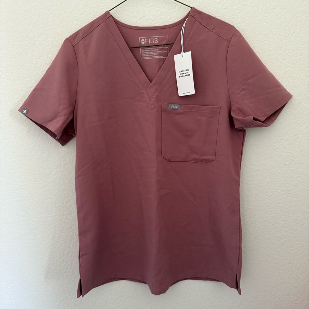 FIGS  Mauve V-Neck Shirt NWT